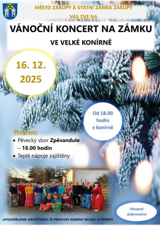 16.12.2025 Vánoční koncert na Zámku Zákupy - Velká konírna